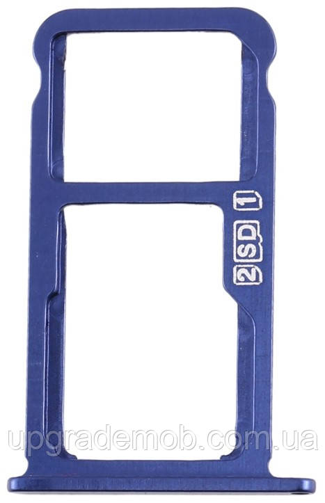Тримач Sim-карти та карти пам'яті Nokia 8.1 Dual Sim /X7 2018 /7.1 Plus синій на дві Sim-карти, фото 1