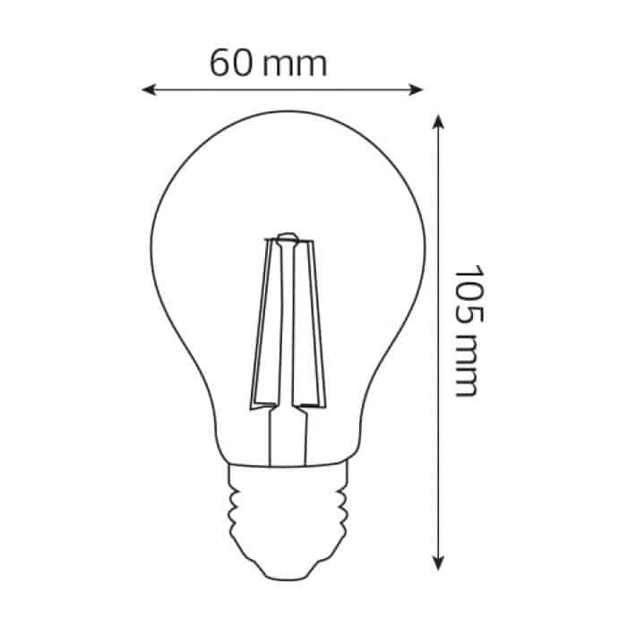 Світлодіодна лампа FILAMENT GLOBE-6 6W Е27 2700К HOROZ ELECTRIC 001-015-0006-010