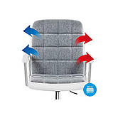 Крісло офісне Markadler Future 4.0 Grey Mesh тканина, фото 9
