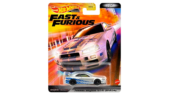 Машинка Premium Hot Wheels Nissan Skyline GT-R (BNR34) Fast