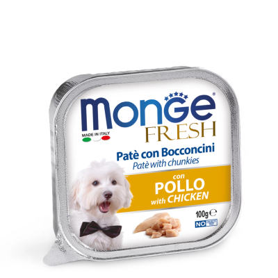 Вологий корм для собак Monge (Монж) Dog Fresh Chicken паштет з куркою 100 г
