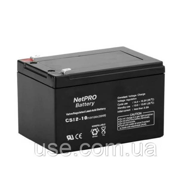 AGM акумулятор 12 Volt, 10 А*год, Ампер*годин, Ah, AH, 12Вольт, В, герметичний АБ, для ДБЖ