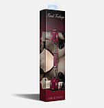 Наручники БДСМ із натуральної шкіри бургундійського кольору Feral Feelings Кайф, фото 2