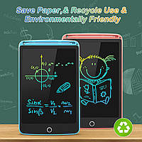 РК-планшет SUNLU, 8,5-дюймовий блокнот для малювання для дітей і дорослих, блокнот Doodle з кнопкою стирання, що замикається, цифр