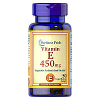 Витамины и минералы Puritan's Pride Vitamin E 1000 IU (450 mg), 50 капсул