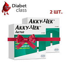 Тест-смужки Акку-Чек Актив 100 штук (Accu-Chek Active) 2 пачки