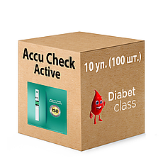 Тест-смужки Акку-Чек Актив 100 штук (Accu-Chek Active) 10 пачок