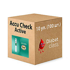 Тест-смужки Акку-Чек Актив 100 шт. (Accu-Chek Active)/1000 штук