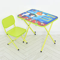 Зелений стіл дитячий складний зі стільчиком M 5087-5 Пес Патрон