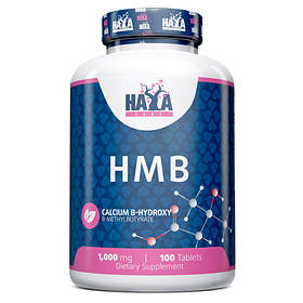 Післятренувальний комплекс Haya Labs HMB 1000 mg, 100 таблеток для підтримки м'язової маси