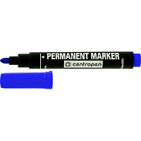 Маркер Centropen перманентный 2,5 мм синий 8566/03