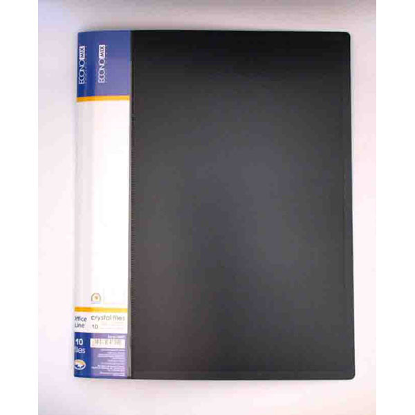 Папка пластикова с 60 файлами Economix, черная - фото 1 - id-p332860543