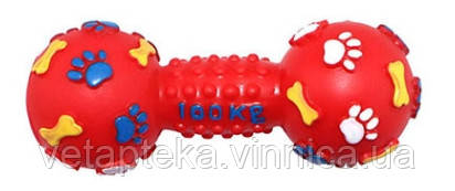 Іграшка вінілова гантель-міна з шипами, лапками і кісточками 13см