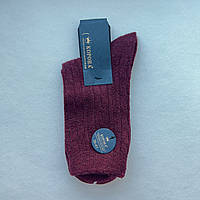 Женские термоноски шерстяные "Корона" 36-41 размер Бордовый цвет