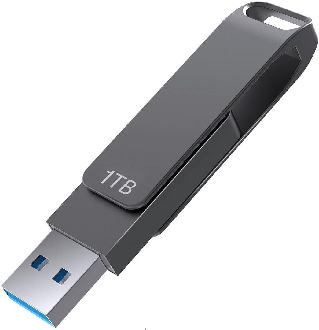 TB USB 3.0 флеш-накопичувач - швидкість читання до 100MBS 1TB Memory Stick 1000GB флешка 1TB Дизайн брелока в стилі поворотного ме, фото 1