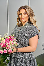 Легке літнє плаття з вільної спідницею батал принт, фото 5