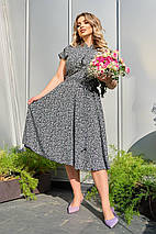 Легке літнє плаття з вільної спідницею батал принт, фото 4