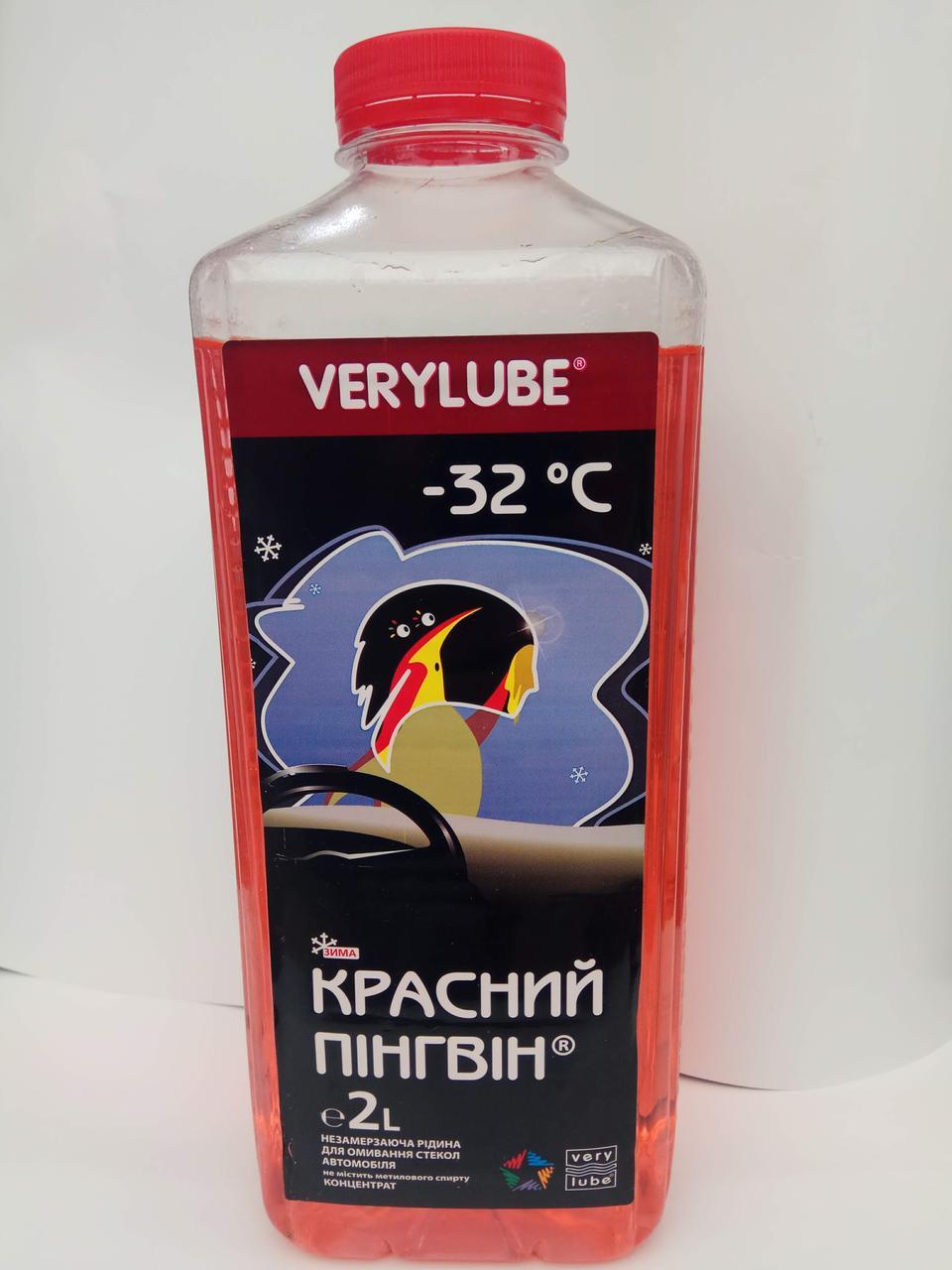 Рідина для омивання скла автомобіля Червоний пінгвін -32 ⁰С.