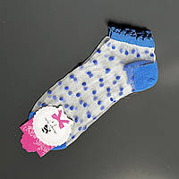 Жіночі капронові шкарпетки в горошок 36-41 розмір - Синій колір