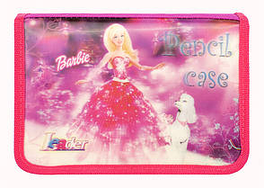Пенал одинарний Leader Barbie з двома відворотами W-1-C-2P