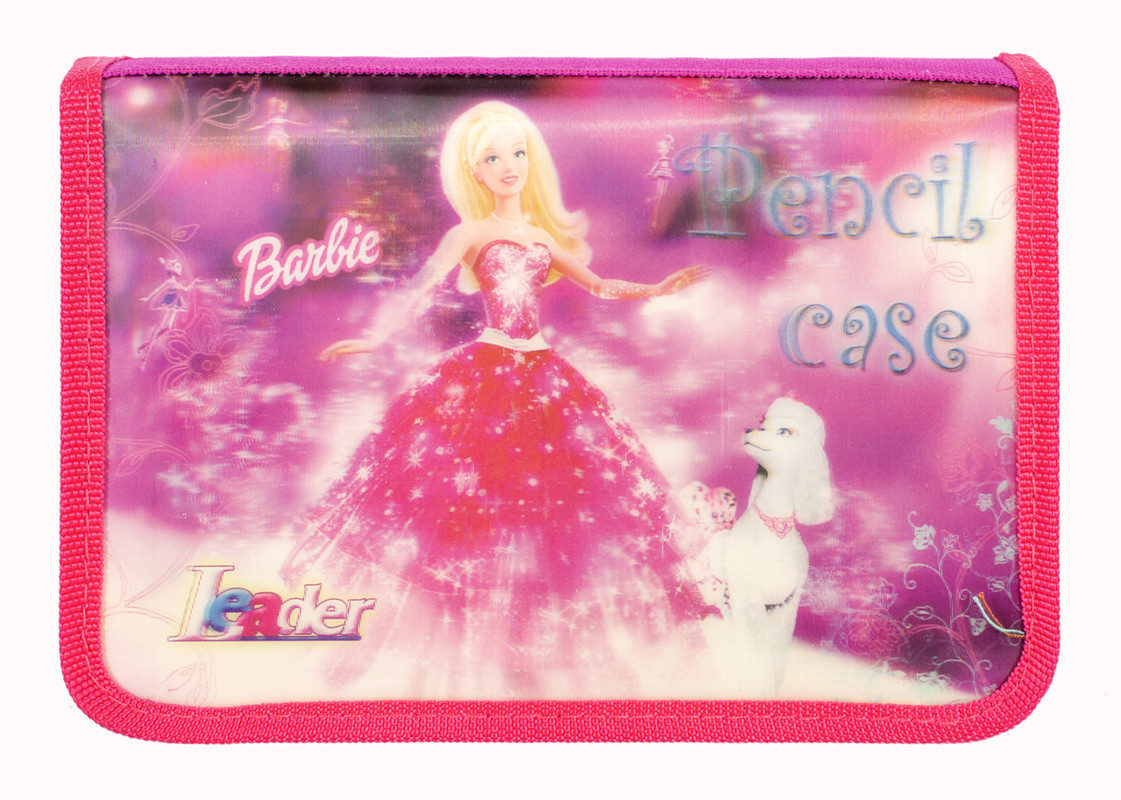 Пенал одинарний Leader Barbie з двома відворотами W-1-C-2P