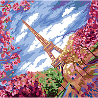 Набір для творчості Картина за номерами Малювання на полотні 40X40 см. "Єйфільова вежа"