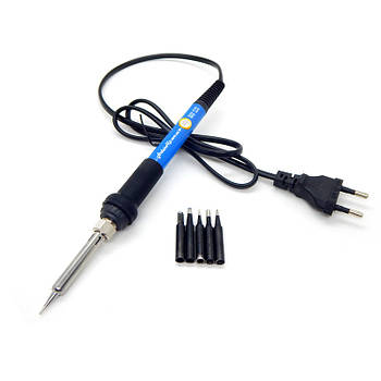 Електричний паяльник із регулюванням температури 60 Вт + жала 5 шт.