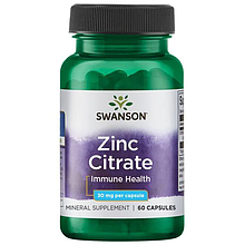 Swanson Zinc Citrate 30 mg 60 Caps
