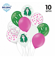 Набор воздушных шаров BELBAL 12"(30 см) "Мавка Happy Birthday" 10 шт