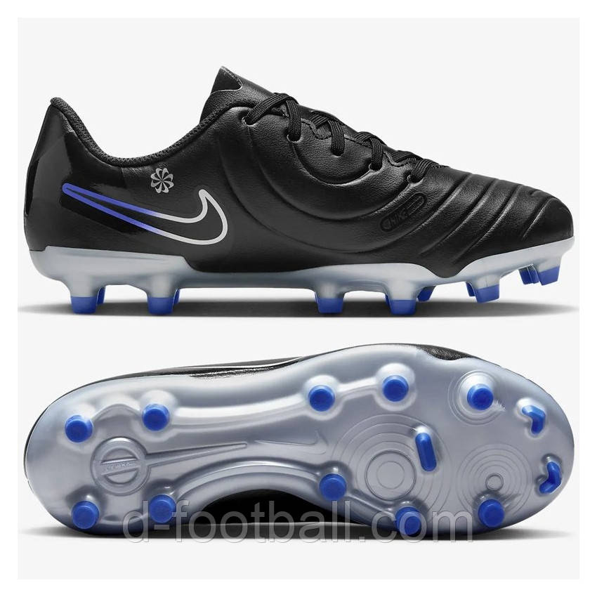 Бутси дитячі Nike JR Tie LEGEND 10 CLUB FG/MG DV4352-040, Чорний, Розмір (EU) — 36
