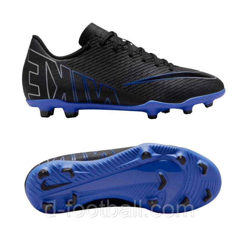Бутси дитячі Nike VAPOR 15 CLUB FG/MG DJ5958-040, Чорний, Розмір (EU) — 37.5