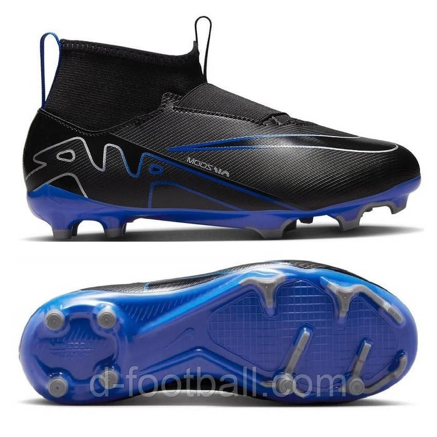 Бутси дитячі Nike Zoom Mercurial 9 Academy DJ5623-040, Чорний, Розмір (EU) — 36.5