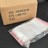 Зип пакеты с замком ZIP-LOCK, размер 70х100 мм, уп. 100шт