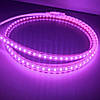 Світлодіодна стрічка 2835smd 220V IP67 Рожева 120 led герметична вулична, фото 4