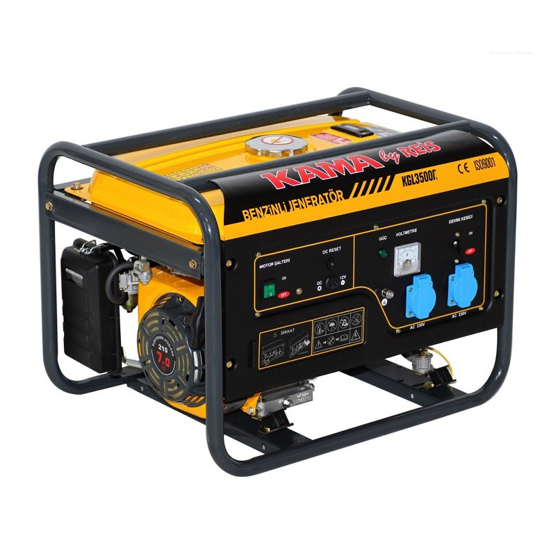 Генератор бензиновий KGL3500C, однофазний 230V, 50Hz, 3.5KVA, об'єм 15 л