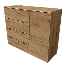 Комод в передпокій, вітальню з ЛДСП Сімпл КС-1100 4Ш 1Д Неман