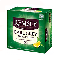 Чай Remsey Earl Grey черный с нотками бергамота и лимона, 75 пакетиков, 131 г.