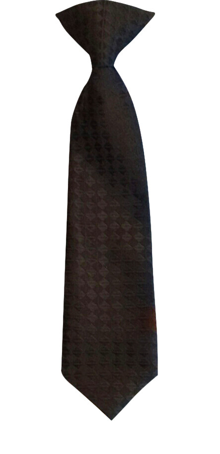 Дитяча краватка на гумці коричнева з візерунком 