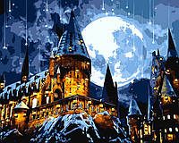 Картина по номерам 40×50 см Kontur. Замок Хогвартс под луной. Мир Гарри Поттера DS0511