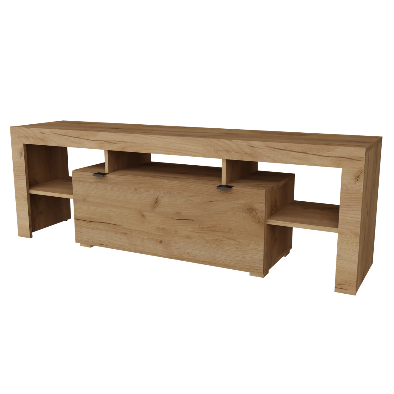 Тумба під телевізор в передпокій, вітальню з ЛДСП Сімпл ТС-1500 Дуб крафт золотий Неман, фото 1