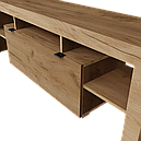 Тумба під телевізор в передпокій, вітальню з ЛДСП Сімпл ТС-1500 Дуб крафт золотий Неман, фото 2