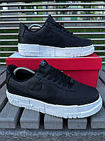Молодежные черные кроссовки Nike Air Force, мужские демисезонные кроссовки, кроссовки для парней Найк Аир Форс