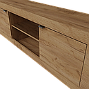 Тумба під телевізор в передпокій, вітальню з ЛДСП Сімпл ТС-1600 Дуб крафт золотий Неман, фото 2