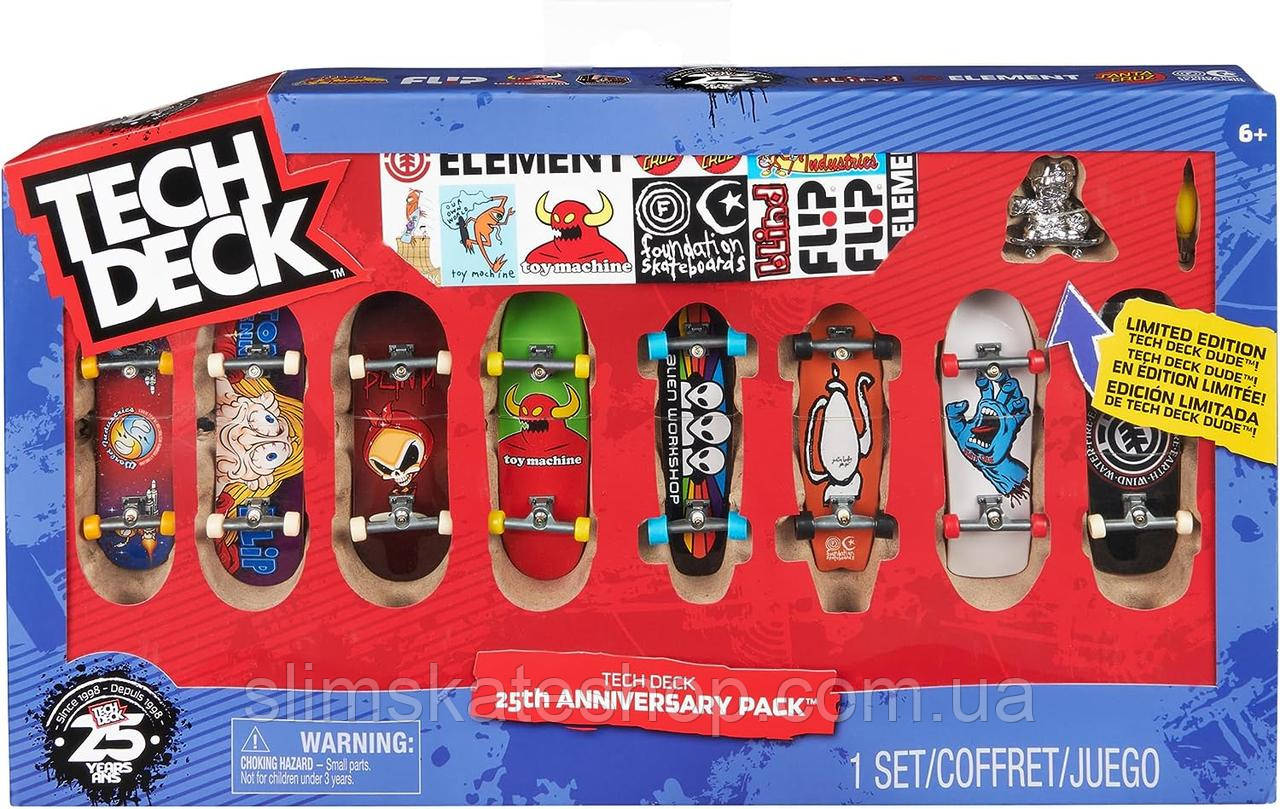 Ексклюзивний набір фінгербордів Tech Deck 8 шт 25th Anniversary