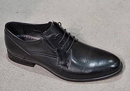 Тільки 44р! Туфлі чоловічі чорні шкіряні класичні модельні (Код: 3278)