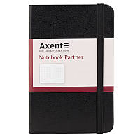 Книга записная Axent Partner 95*140 96л клет черный 8301-01-A