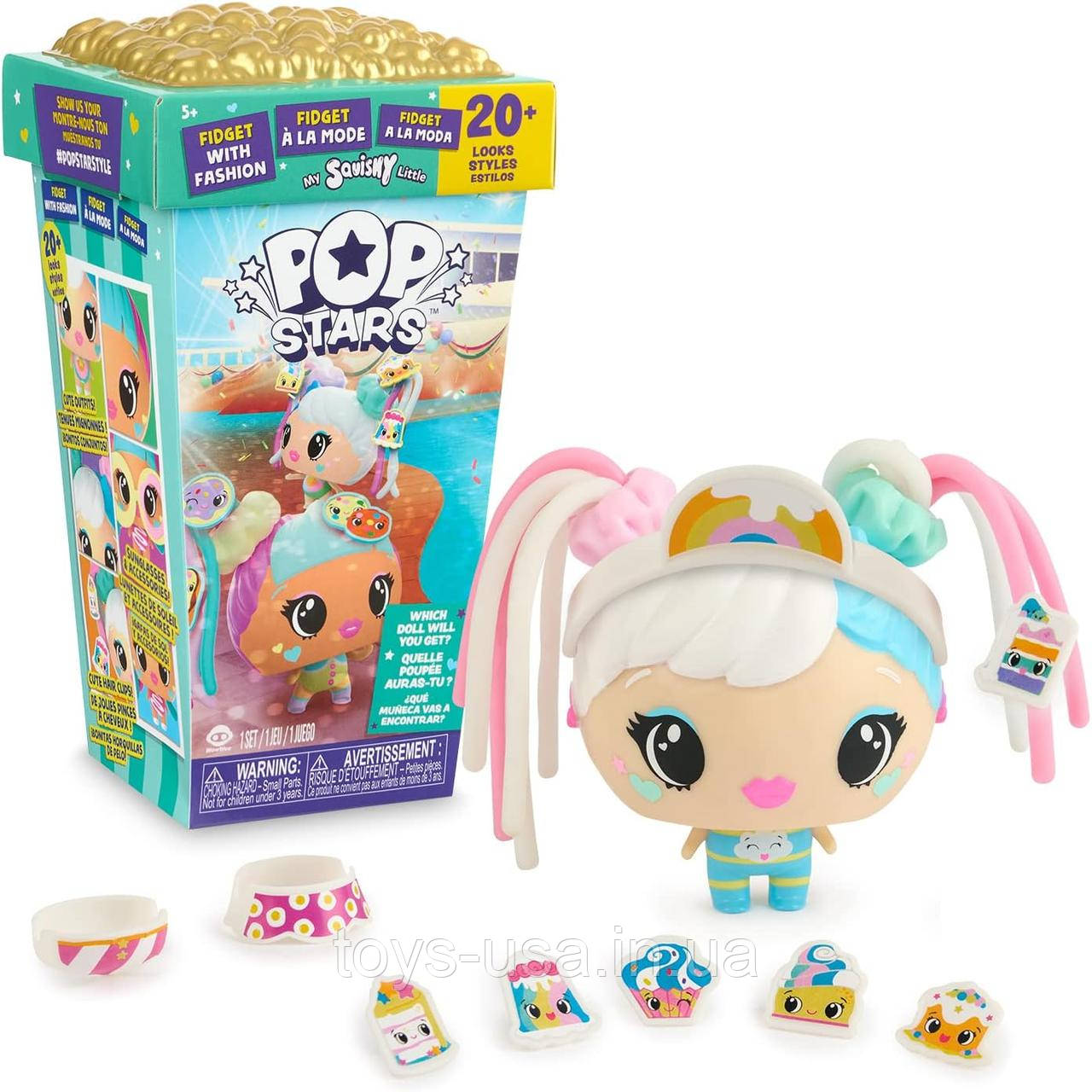 Інтерактивна іграшка з аксесуарами My Squishy Little Pop Stars by WowWee Turquoise, фото 1