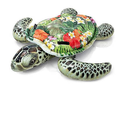 Дитячий надувний пліт для катання Intex 57555 «Черепаха», 191 х 170 см, квіти