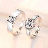 Мужское женское обручальное парное кольцо - парные обручальные кольца Картахена размер регулируемый 2 шт.