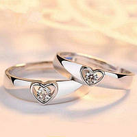 Мужское женское обручальное парное кольцо - парные обручальные кольца Овьедо размер регулируемый 2 шт.